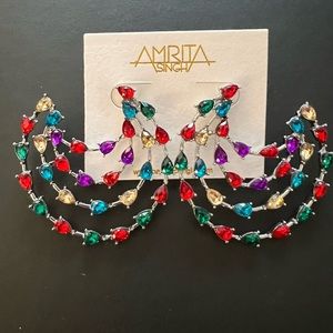 Oversized crescent shaped earrings